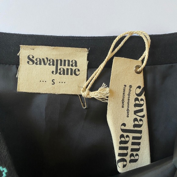 Savanna Jane Embroidered Skirt Floral Mini Patchwork  Bohemian‎ Festival Size S - Picture 3 of 9